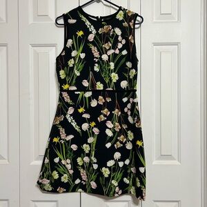 Victoria Beckham for Target Black Floral Mini Dress